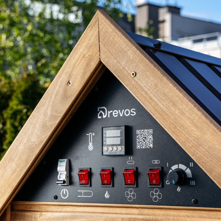 PID-контроллер Drevos Big крупным планом на панели управления