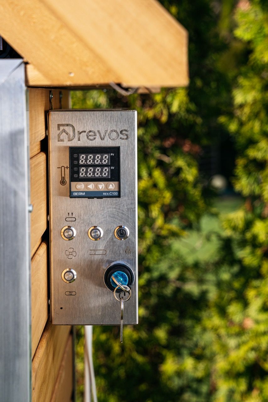 Боковой съёмный блок управления Drevos Big PRO с PID, кнопками и ключом