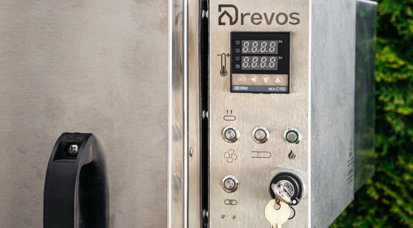 Боковой съёмный блок управления Drevos Smoke Chamber 25 с ключом и антивандальными кнопками